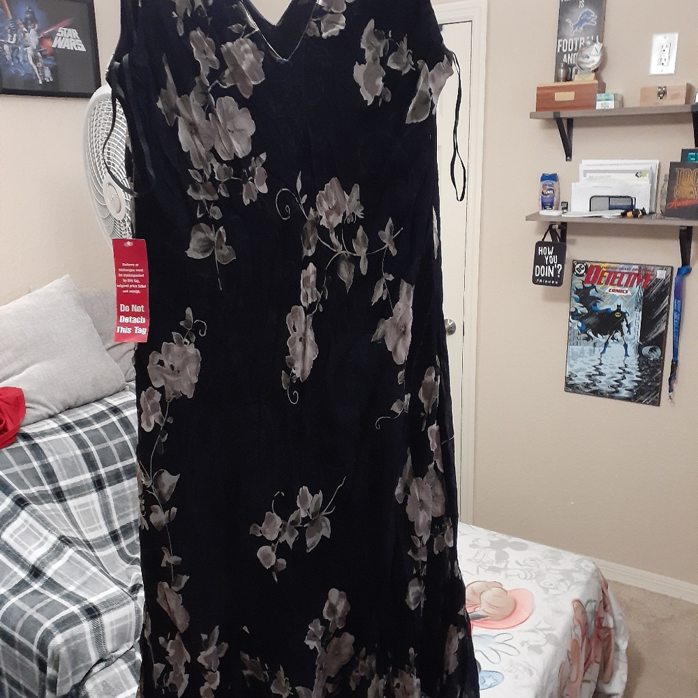 Black dress with shaw